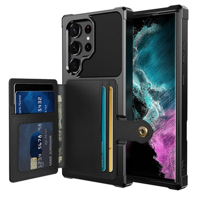 Magnetic Leather Wallet Case For Samsung Galaxy S