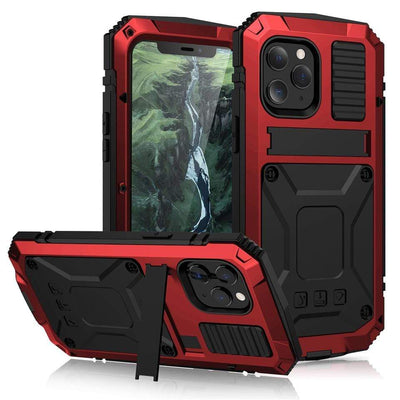 Rugged Heavy Duty Phone Case with Kickstand iPhone 11 / Red