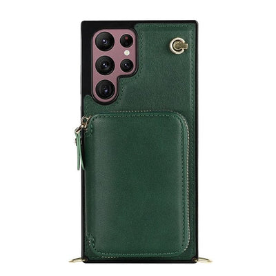 Wallet Case With Lanyard For Samsung Galaxy Galaxy Note 9 / Emerald
