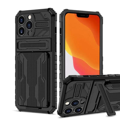 Shockproof Card Holder Phone Case With Kickstand