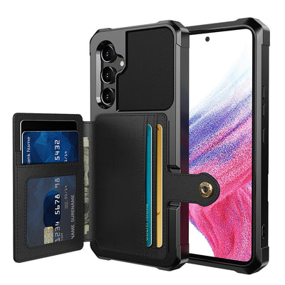 Magnetic Leather Wallet Case For Samsung Galaxy A Galaxy A73 5G / Black