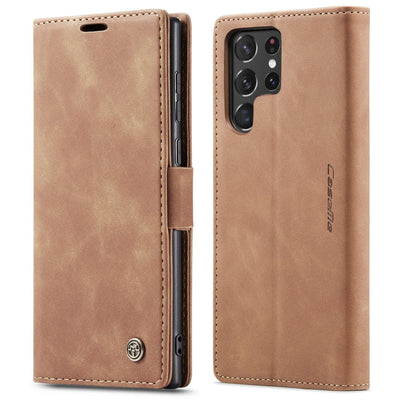Slim Magnetic Leather Case For Samsung Galaxy Note Galaxy A81/Note 10 Lite / Brown