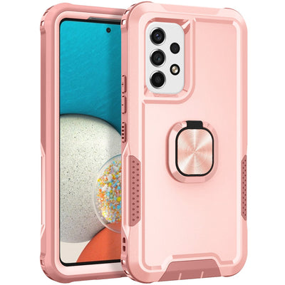 Heavy Duty Magnetic Case With Ring Grip For Samsung Galaxy A Series Galaxy A12/A32 5G/A13 5G / Pink