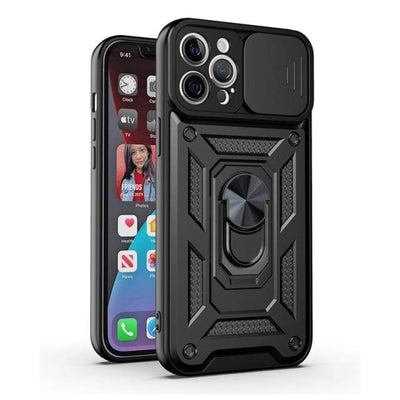 Magnetic Shockproof Phone Case With Camera Cover iPhone 13 Mini / Black