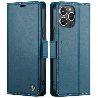 RFID Leather Card Holder Phone Case iPhone 11 / Blue