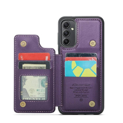 RFID Flip Leather Wallet Case For Samsung A Series Samsung A13 4G / Purple