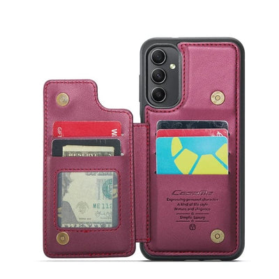 RFID Flip Leather Wallet Case For Samsung A Series Samsung A13 4G / Red
